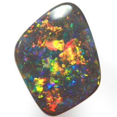 SOLID BLACK OPAL Gem fire, neon golden colours SEE VIDEO